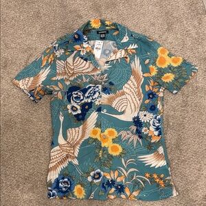 Express Men's Crane Floral Shirt